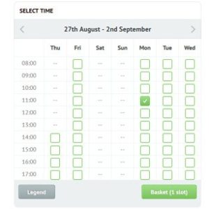 Time Slots Booking Calendar